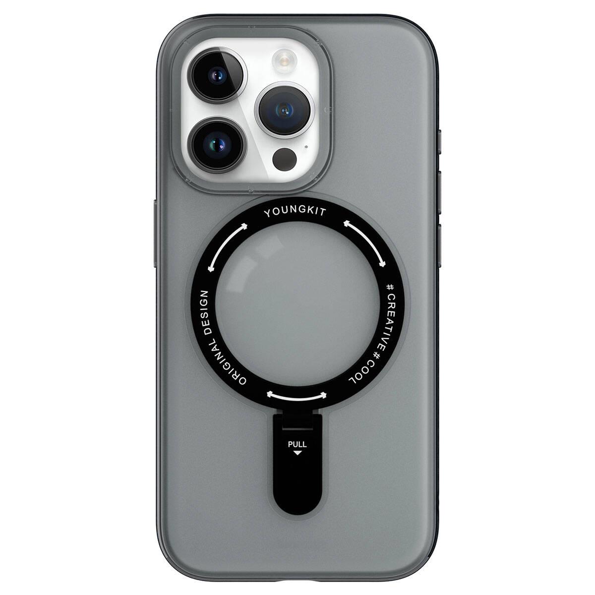 Apple iPhone 15 Pro Max Kılıf M-safe Şarj Özellikli Youngkit Rock Serisi Kapak