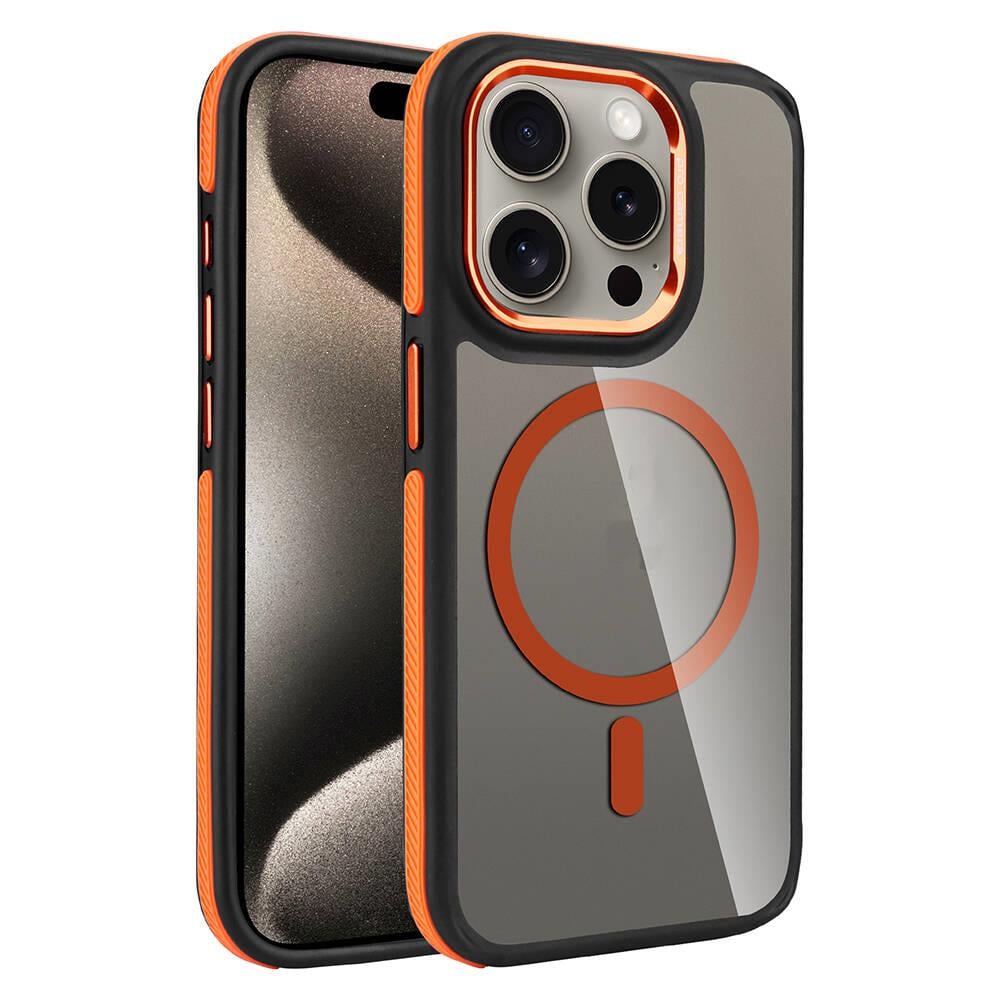 Apple iPhone 15 Pro Max Kılıf M-safe Şarj Özellikli Mat Görünümlü Zore Solo Kapak