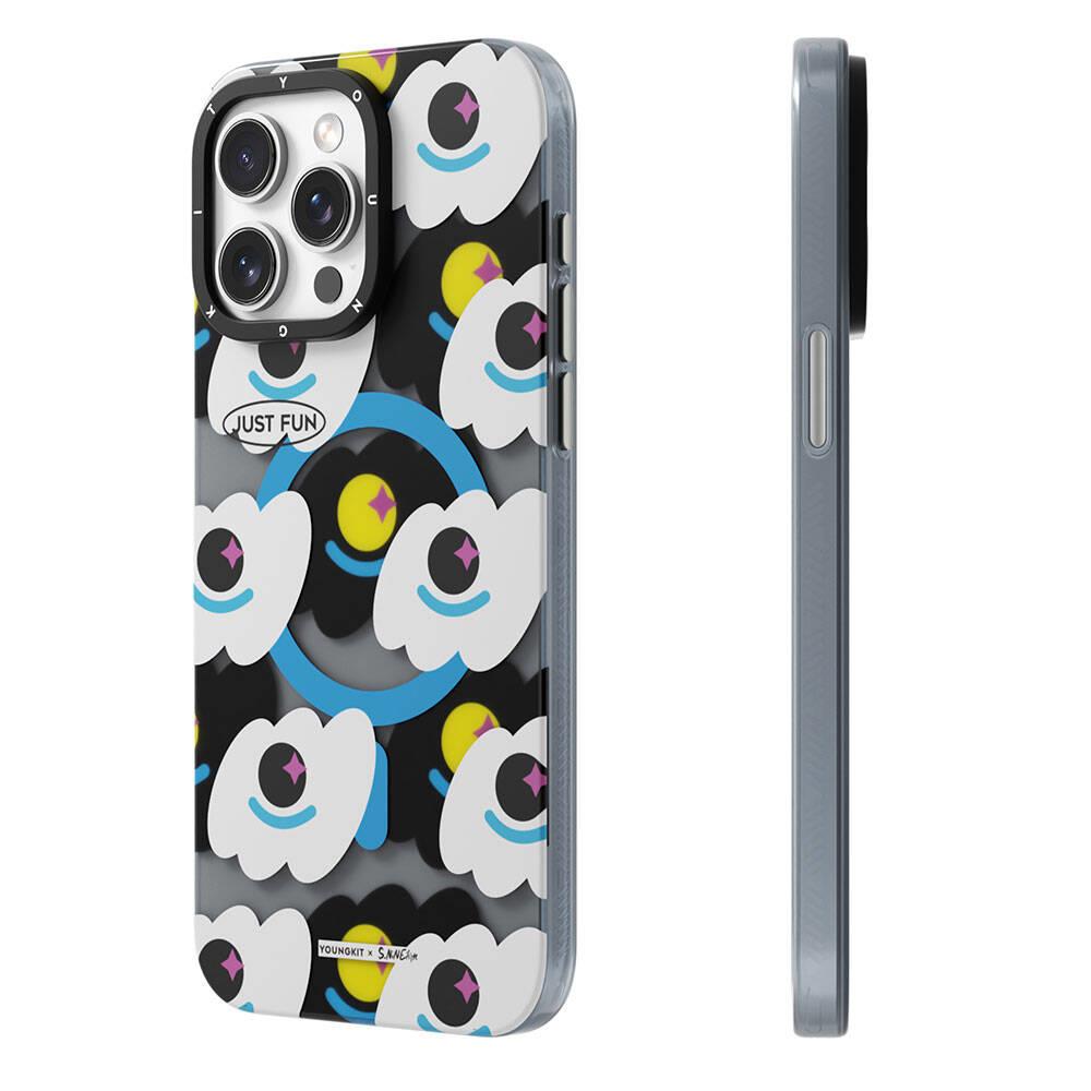 Apple iPhone 15 Pro Max Kılıf M-safe Şarj Özellikli Youngkit Happy View Serisi Kapak