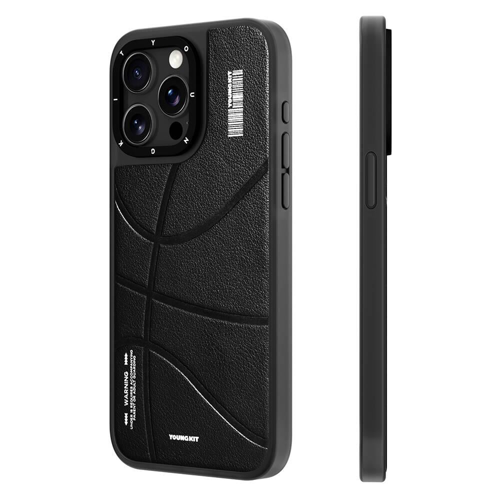 Apple iPhone 15 Pro Max Kılıf M-safe Şarj Özellikli Youngkit Backboard Serisi Leather Kapak