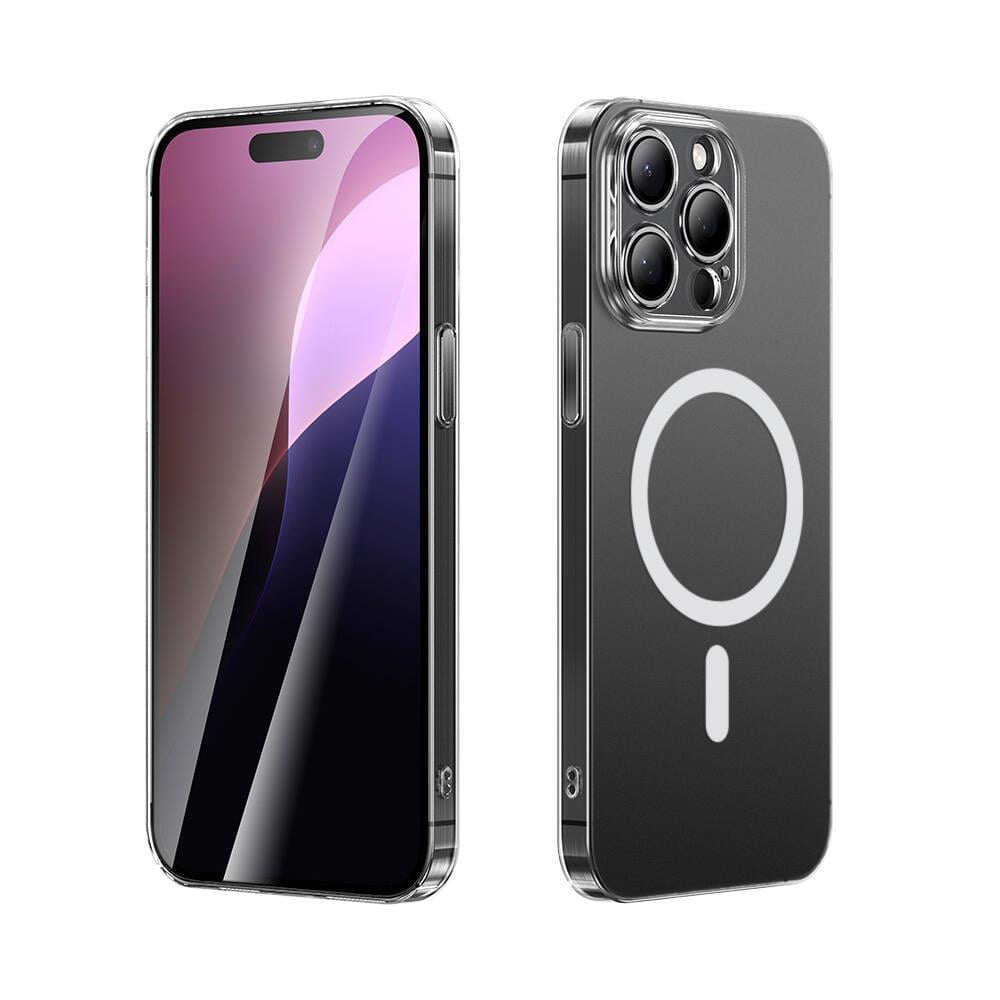 Apple iPhone 15 Pro Max Kılıf M-safe Şarj Özellikli Toz Önleyici Zore Helo Kapak