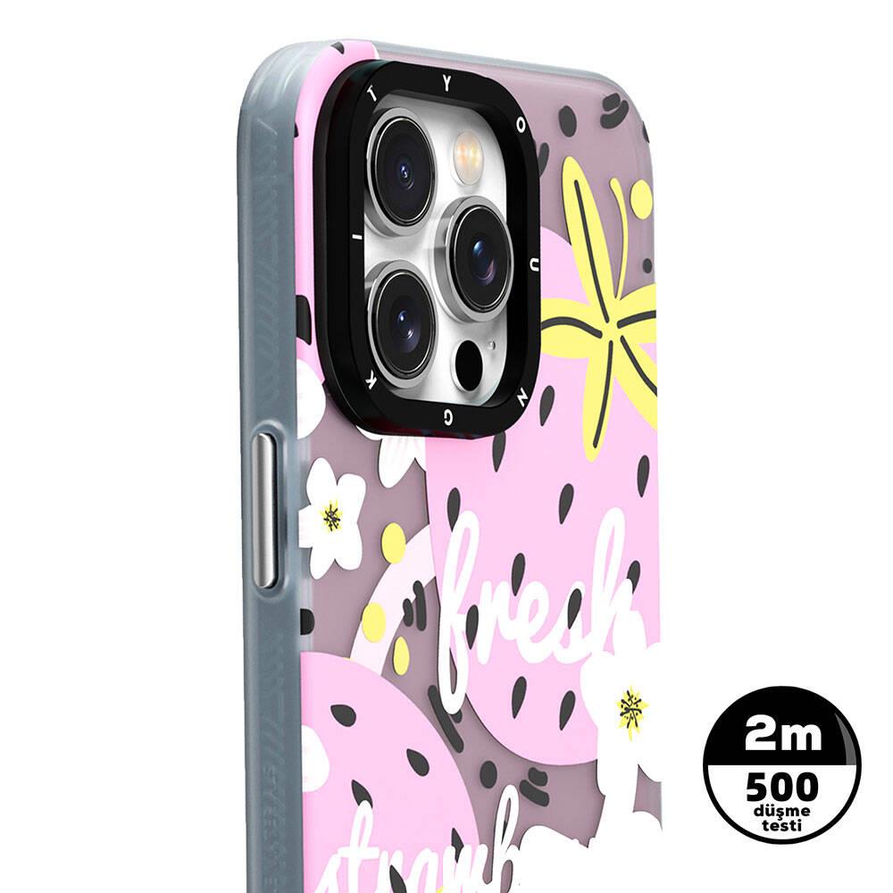 Apple iPhone 15 Pro Max Kılıf M-safe Şarj Özellikli Yaz Meyvesi Desenli Youngkit Fruity Flavour Serisi Kapak