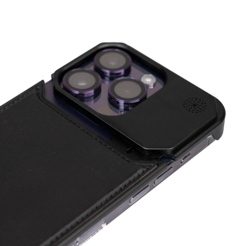 Apple iPhone 15 Pro Max Kılıf M-safe Şarj Özellikli Mekanizmalı Koku Hazneli Zore Mostar Kapak