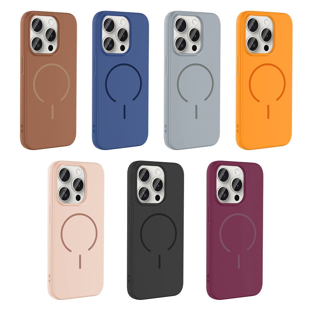 Apple iPhone 15 Pro Max Kılıf M-safe Şarj Özellikli Zore Meta Kapak