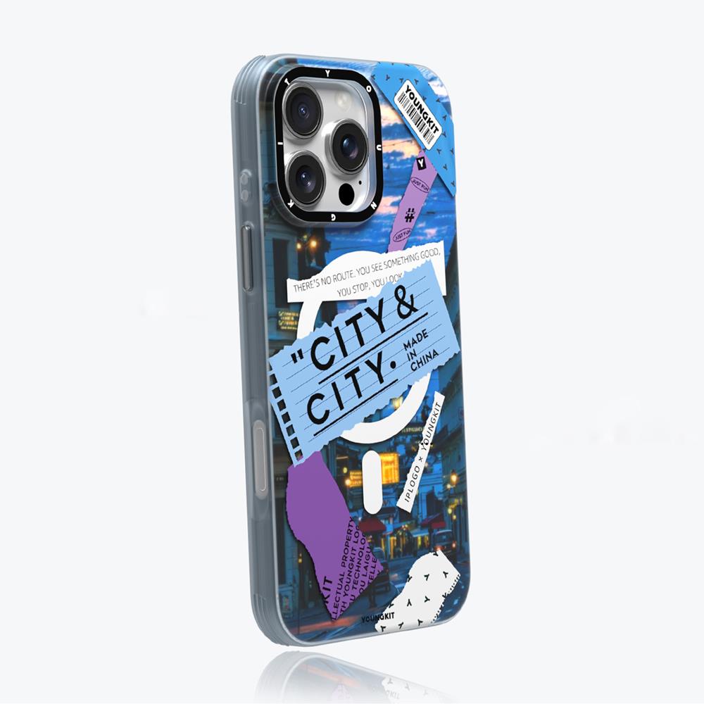 Apple iPhone 15 Pro Max Kılıf M-safe Şarj Özellikli Youngkit A-City Serisi Kapak