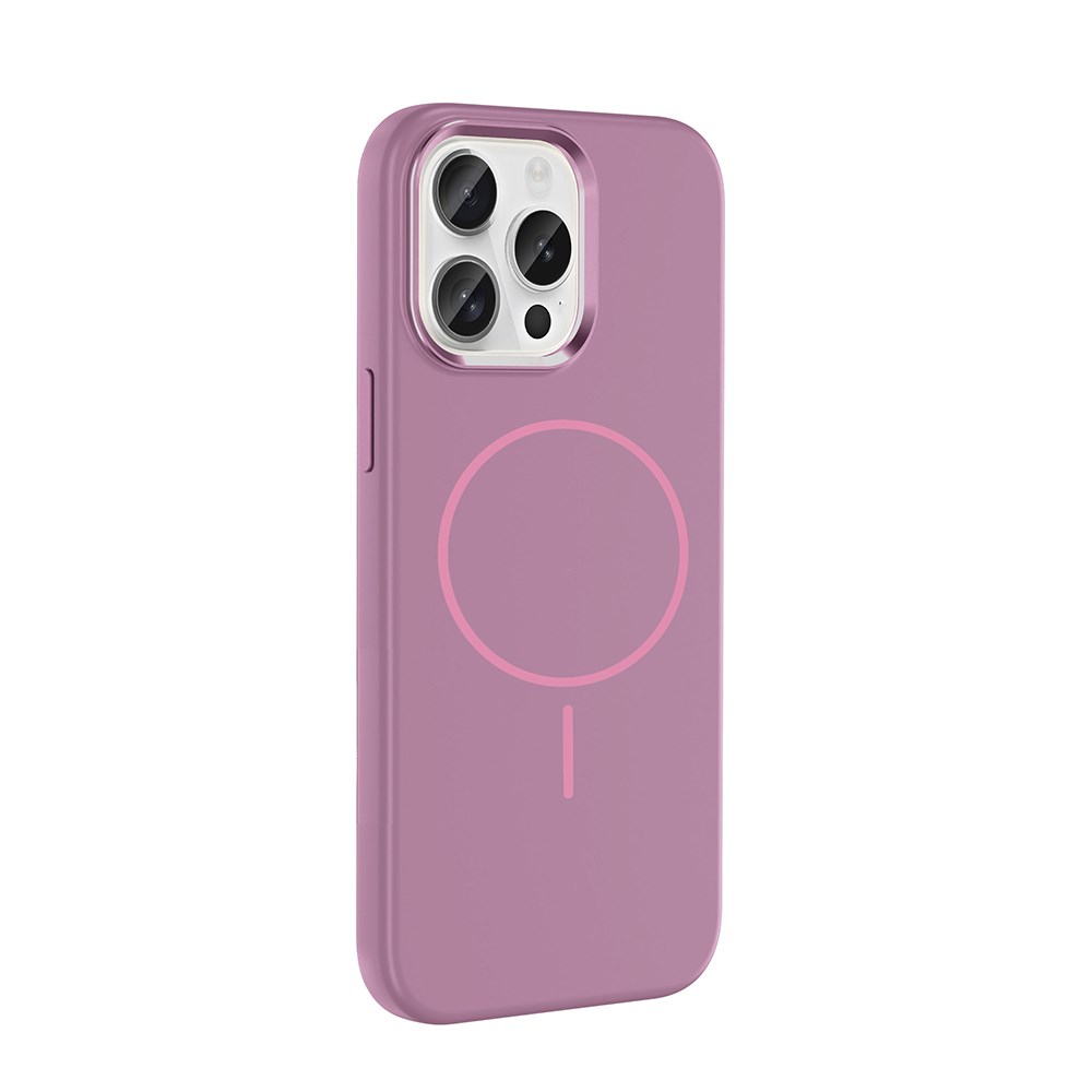 Apple iPhone 15 Pro Max Kılıf M-Safe Şarj Özellikli Metal Kamera Çerçeveli Zore Edi Silikon Kapak