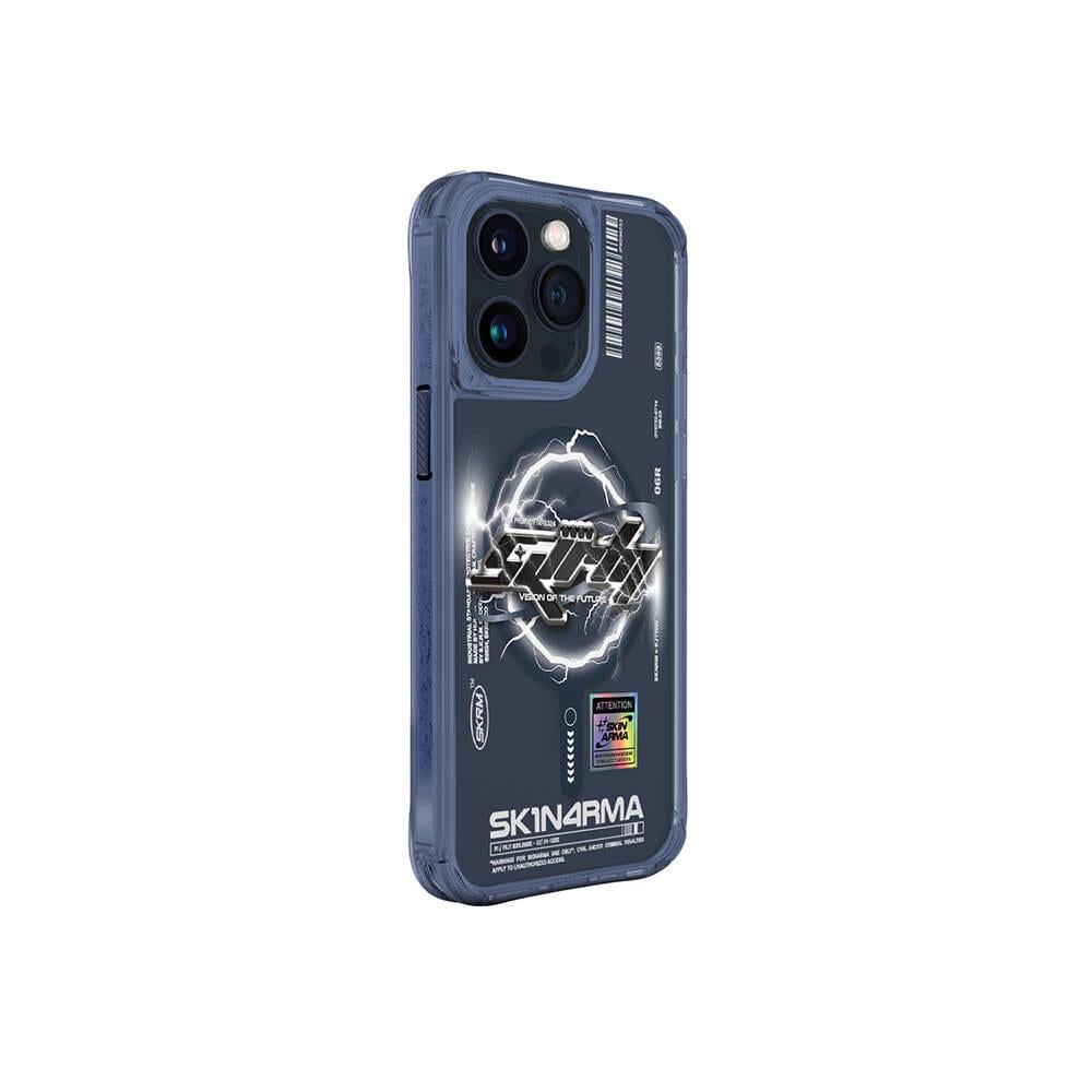 Apple iPhone 15 Pro Max Kılıf M-safe Şarj Özellikli Yazı Desenli SkinArma Bolt Kapak