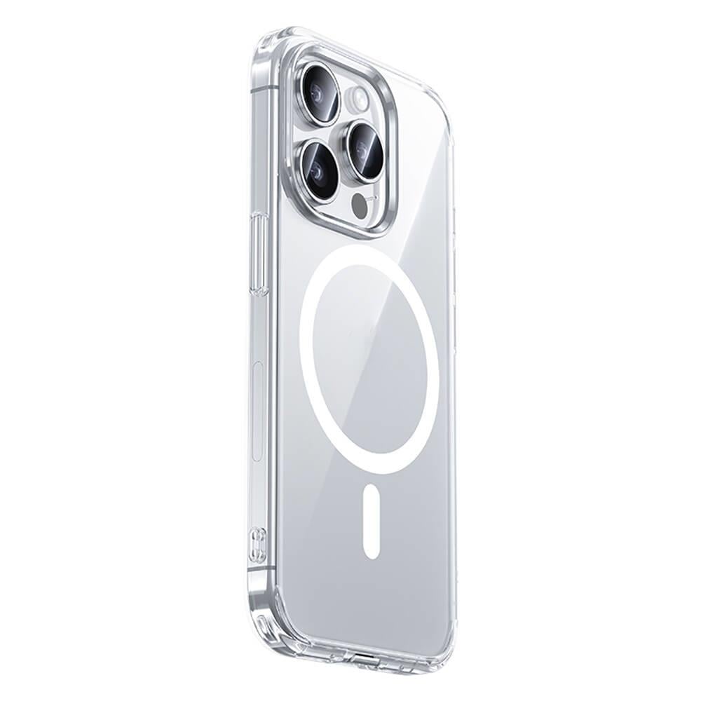Apple iPhone 15 Pro Max Kılıf M-safe Şarj Özellikli Airbagli Şeffaf Benks LucentPro Serisi Kapak
