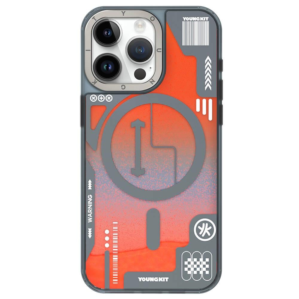 Apple iPhone 15 Pro Max Kılıf M-safe Şarj Özellikli YoungKit Galaxy Serisi Kapak