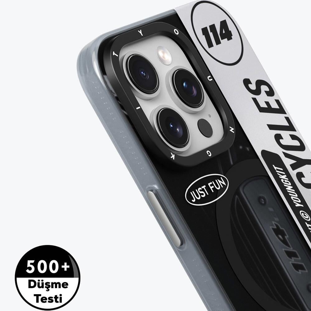 Apple iPhone 15 Pro Max Kılıf M-safe Şarj Özellikli Youngkit Motorcycle Legend Serisi Kapak