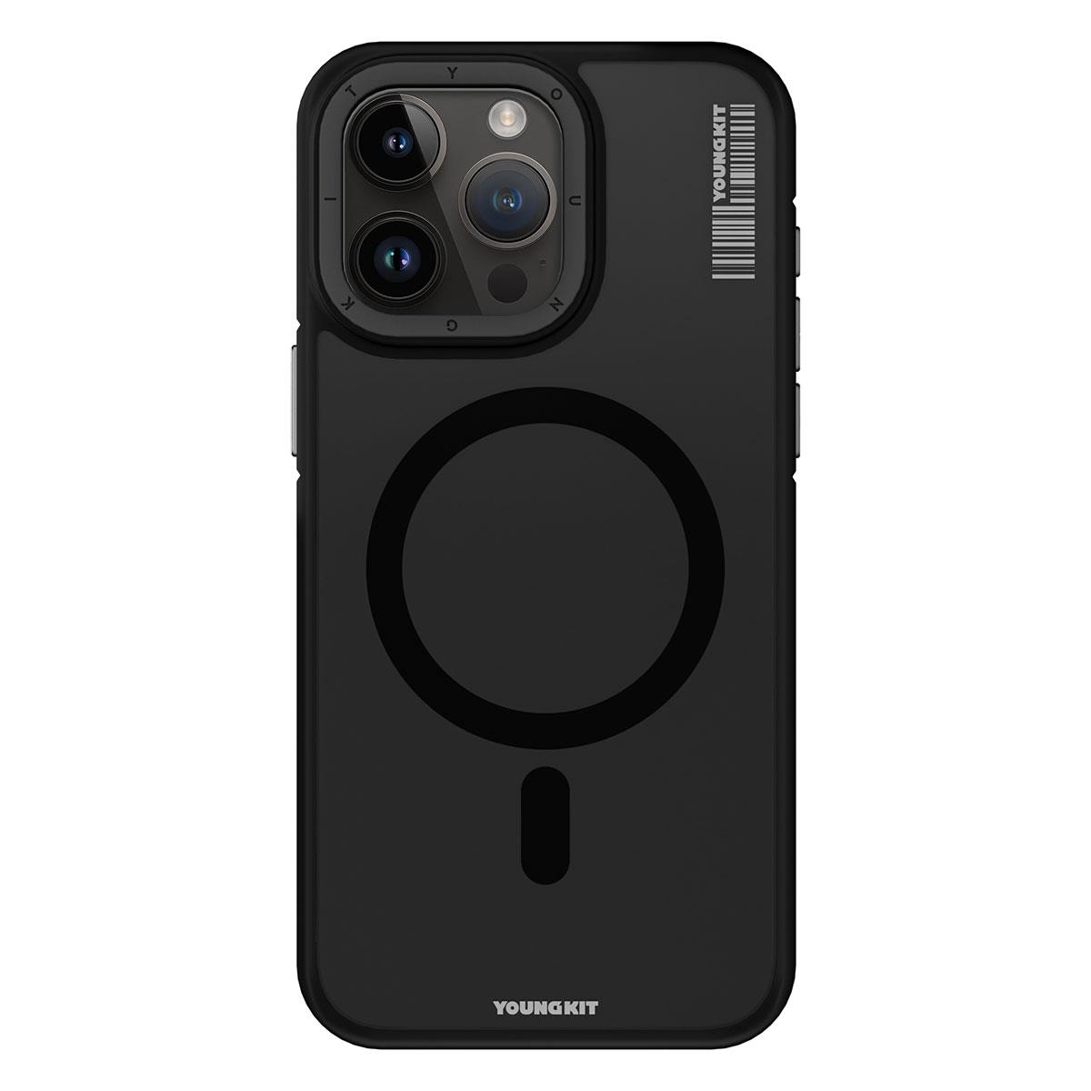 Apple iPhone 15 Pro Max Kılıf M-safe Şarj Özellikli Youngkit Rock Sand Serisi Kapak