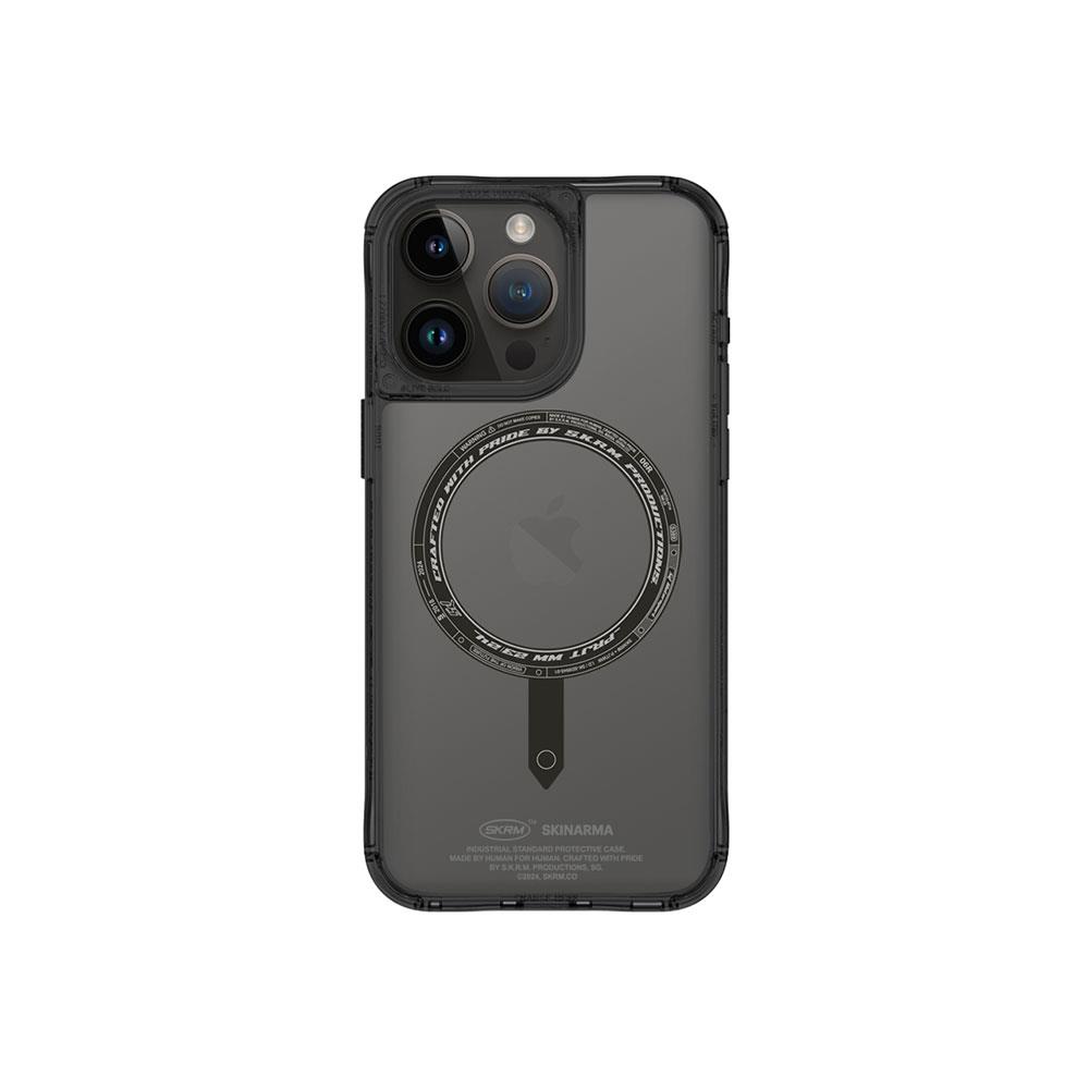 Apple iPhone 15 Pro Max Kılıf SkinArma Şeffaf Airbag Tasarımlı M-safe Şarj Özellikli Saido Kapak