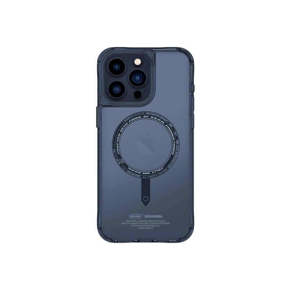 Apple iPhone 15 Pro Max Kılıf SkinArma Şeffaf M-safe Şarj Özellikli Kado Kartlıklı Saido Kapak