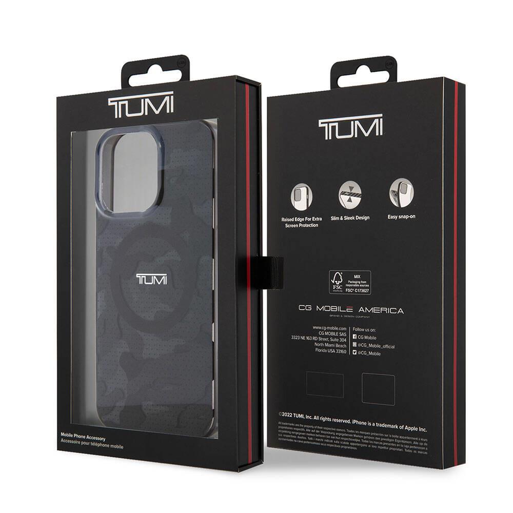 Apple iPhone 15 Pro Max Kılıf TUMI Orjinal Lisanslı M-safe Şarj Özellikli PC TPU Çift Katmanlı Kamuflaj Desenli Kapak