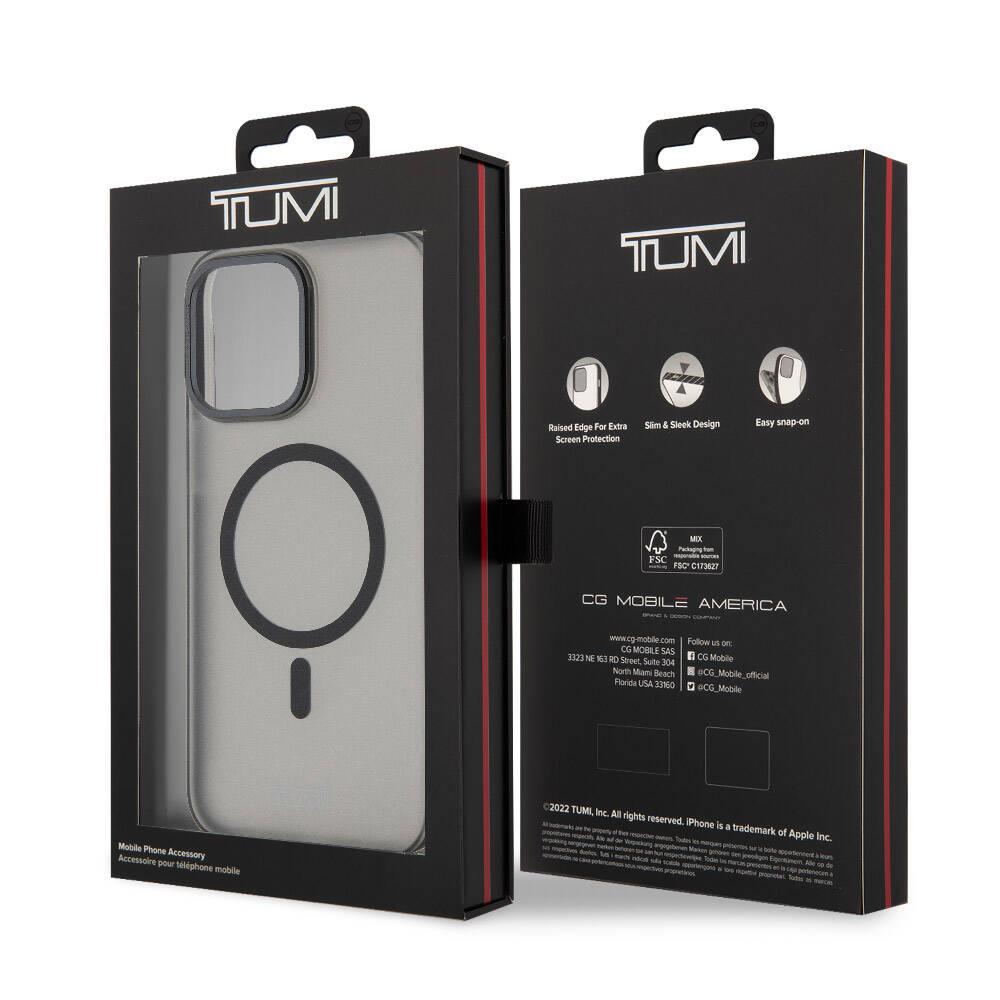 Apple iPhone 15 Pro Max Kılıf TUMI Orjinal Lisanslı M-safe Şarj Özellikli Buzlu Mat Kapak
