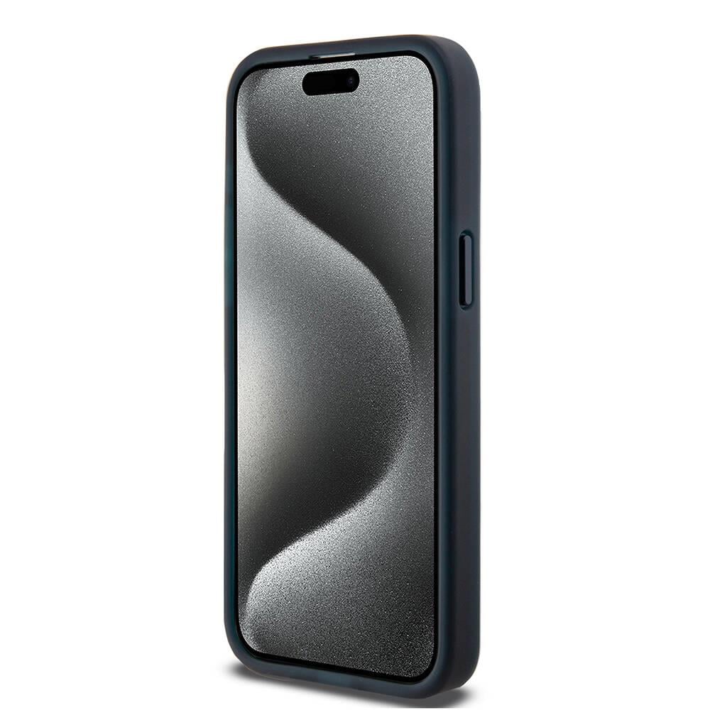 Apple iPhone 15 Pro Max Kılıf TUMI Orjinal Lisanslı M-safe Şarj Özellikli Buzlanmış Saydam Fırça Kamuflajı Desenli Kapak