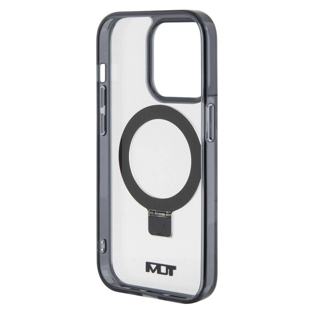Apple iPhone 15 Pro Max Kılıf TUMI Orjinal Lisanslı M-safe Şarj Özellikli Metal Logolu Ring Standlı Silikon Kapak