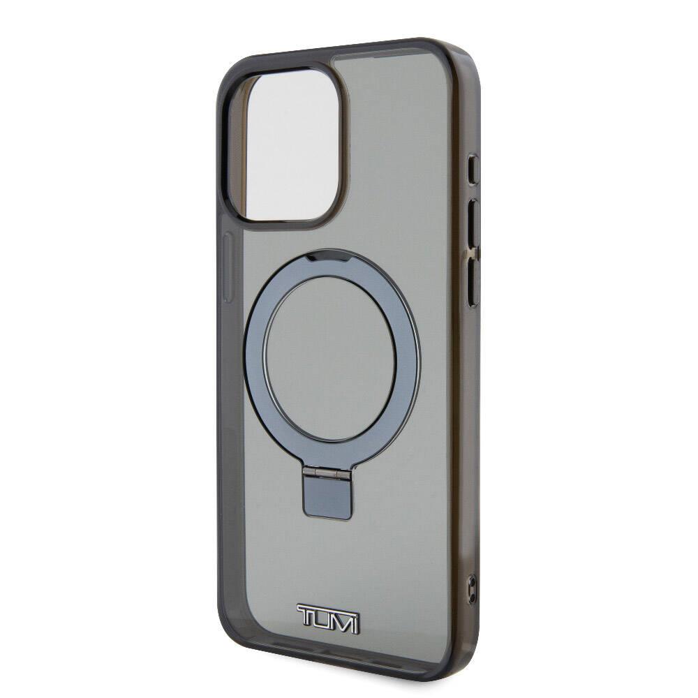 Apple iPhone 15 Pro Max Kılıf TUMI Orjinal Lisanslı M-safe Şarj Özellikli PC TPU Metal Logolu Ring Standlı Kapak