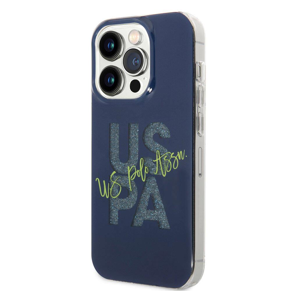 Apple iPhone 15 Pro Max Kılıf U.S. Polo Assn. Orjinal Lisanslı Suni Deri Arka Yüzey Baskı Logolu Örgü Desenli Kapak