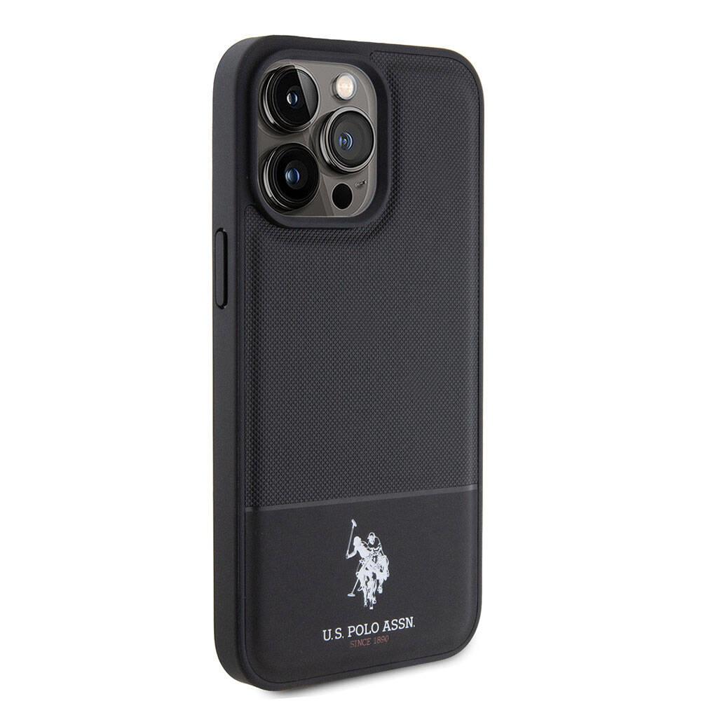 Apple iPhone 15 Pro Max Kılıf U.S. Polo Assn. Orjinal Lisanslı Simli Parlak Alfabe Tasarım Kapak