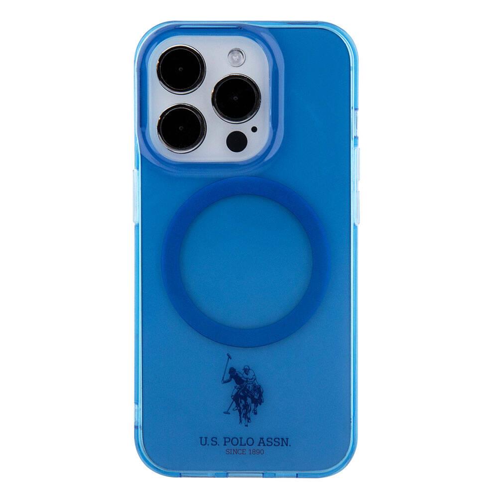 Apple iPhone 15 Pro Max Kılıf U.S. Polo Assn. Orjinal Lisanslı M-safe Şarj Özellikli Transparan Tasarım Kapak