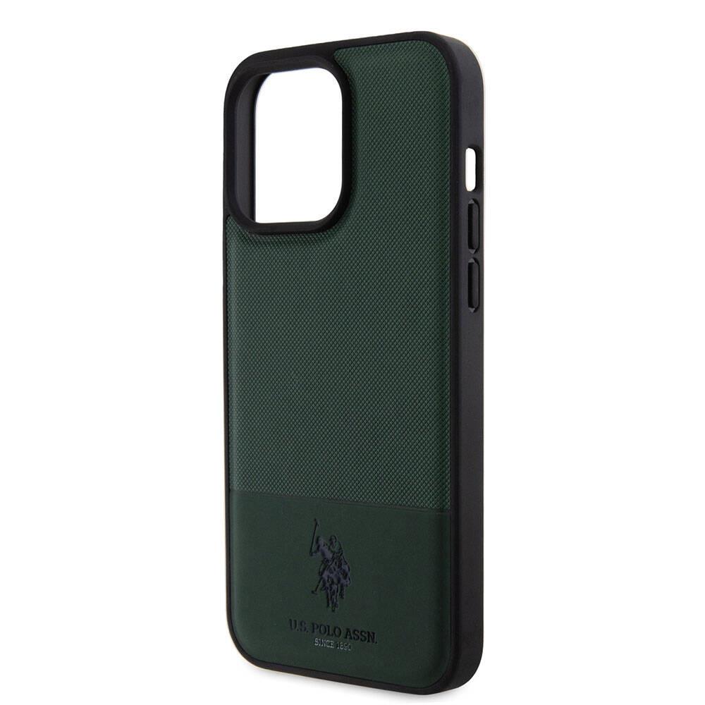 Apple iPhone 15 Pro Max Kılıf U.S. Polo Assn. Orjinal Lisanslı Üç Renk Şerit Tasarımlı Baskı Logolu Kapak