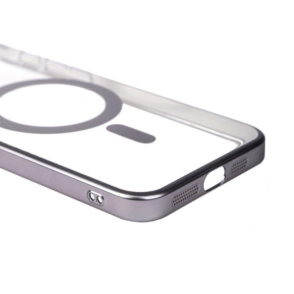 Apple iPhone 15 Pro Max Kılıf Wireless Şarj Özellikli Sert PC Zore Mat Riksos M-safe Kapak