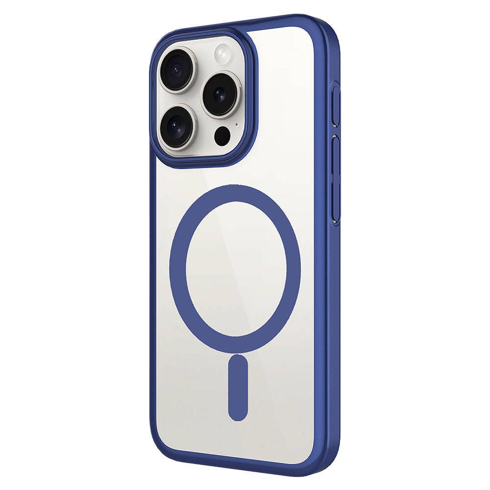 Apple iPhone 15 Pro Max Kılıf Wireless Şarj Özellikli Sert PC Zore Mat Riksos M-safe Kapak