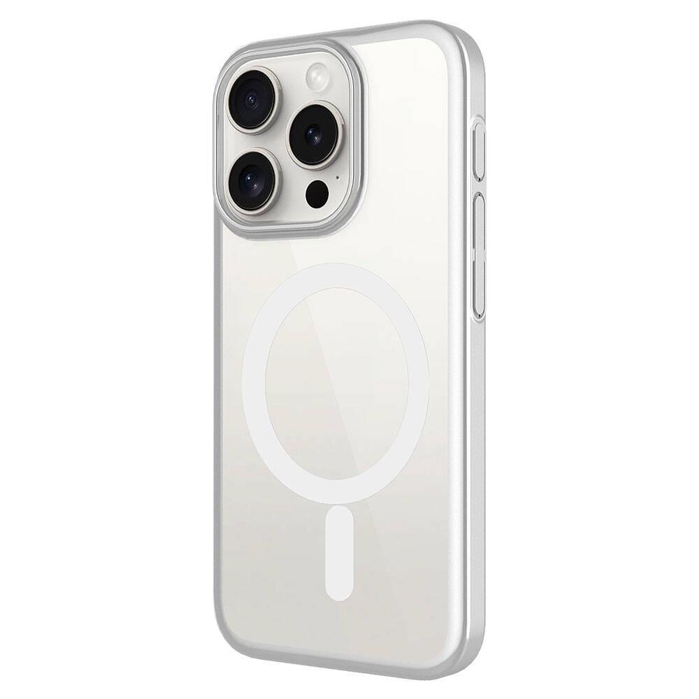 Apple iPhone 15 Pro Max Kılıf Wireless Şarj Özellikli Sert PC Zore Mat Riksos M-safe Kapak