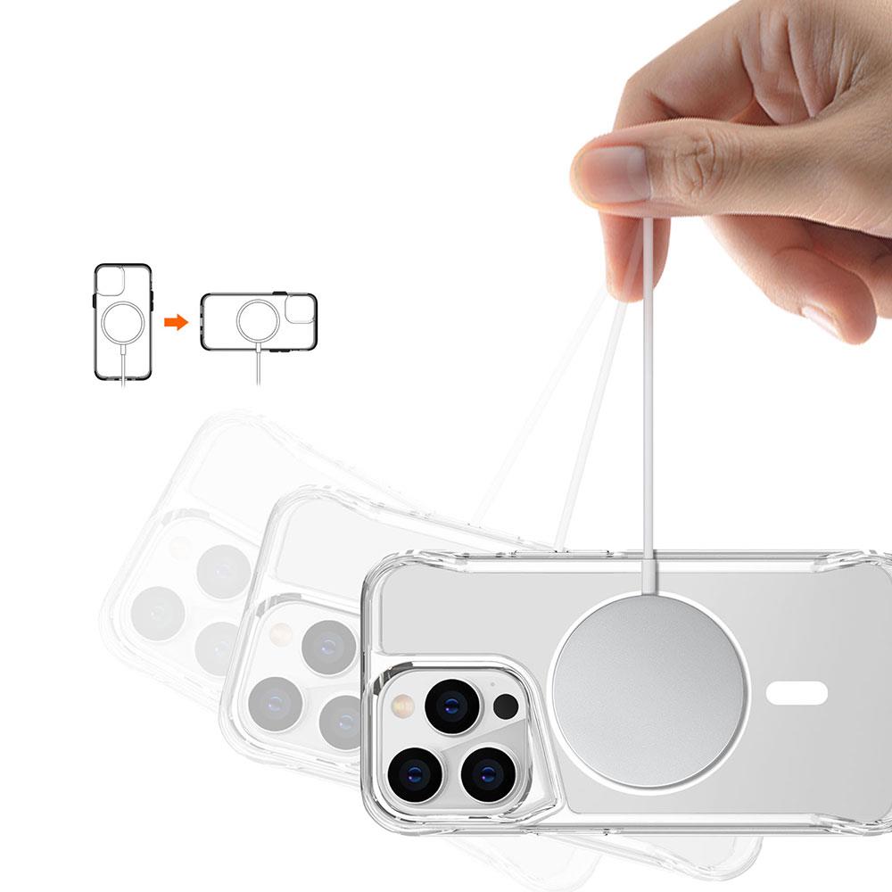 Apple iPhone 15 Pro Max Kılıf Zore M-safe Şarj Özellikli T-Max M-safe Kapak