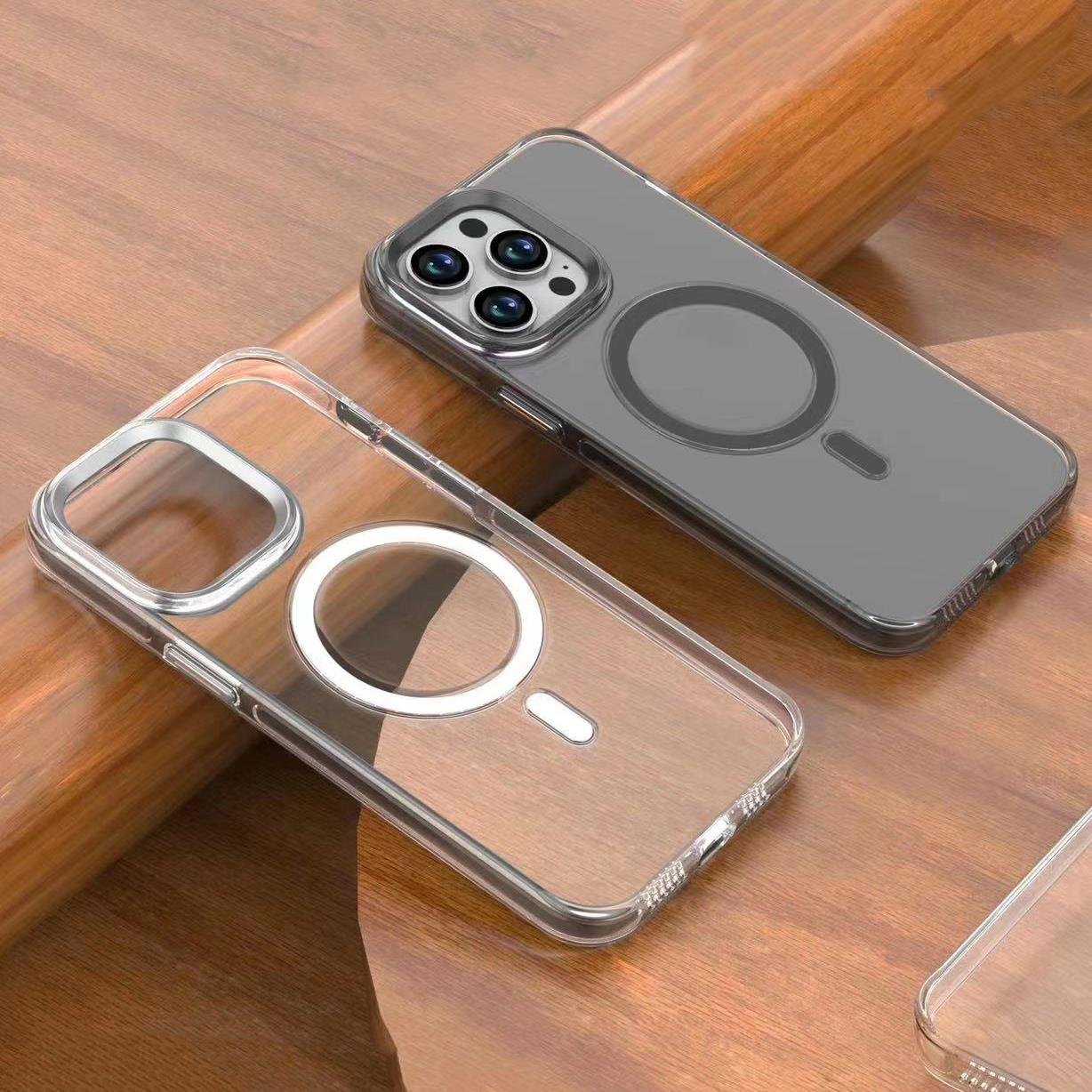 Apple iPhone 15 Pro Max Kılıf Zore Wireless Şarj Özellikli Şeffaf Efsane Kapak