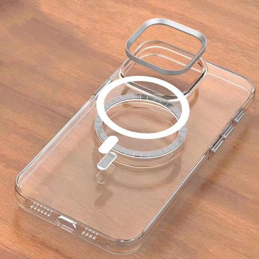 Apple iPhone 15 Pro Max Kılıf Zore Wireless Şarj Özellikli Şeffaf Efsane Kapak