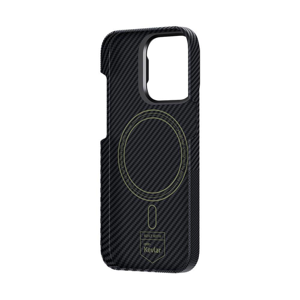 Apple iPhone 15 Pro Max M-safe Şarj Özellikli Karbon Fiber Benks Montage ArmorAir Kevlar Kapak