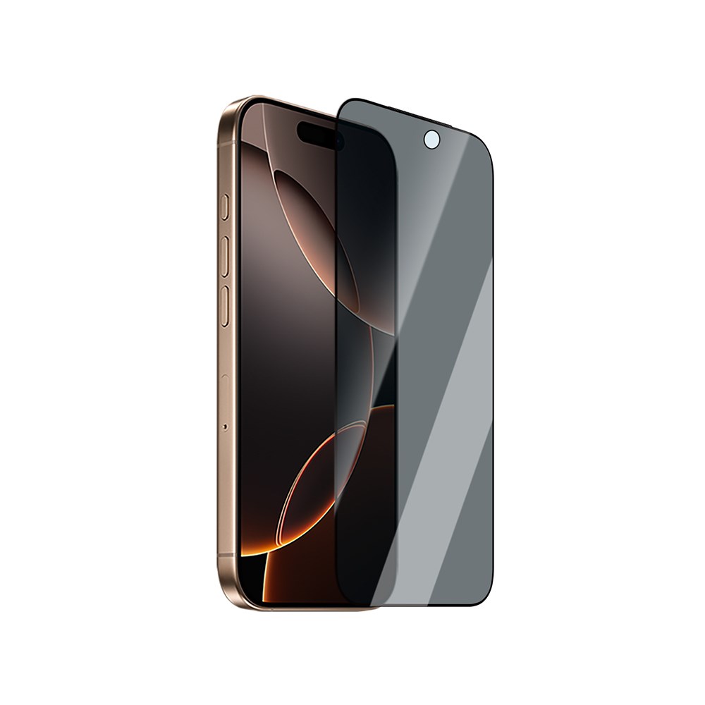 Apple iPhone 16 CaseWorld Applicator Serisi 2.5D Eyesafe Mavi Işık Teknolojili 0.33mm Privacy Temperli Cam Ekran Koruyucu + Uygulama Aparatı