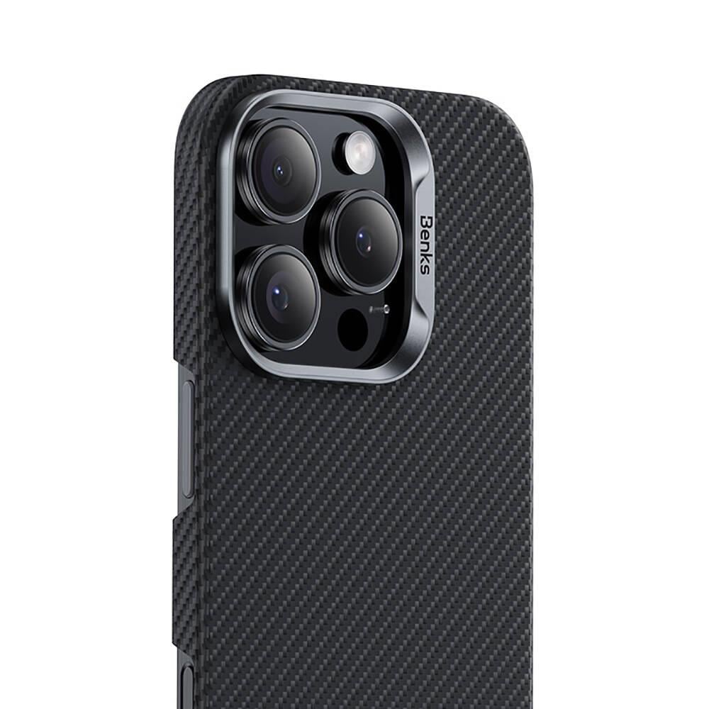 Apple iPhone 16 Kılıf Benks M-safe Şarj Özellikli Magnetik ArmorAir 600D Kevlar Fiber Kapak