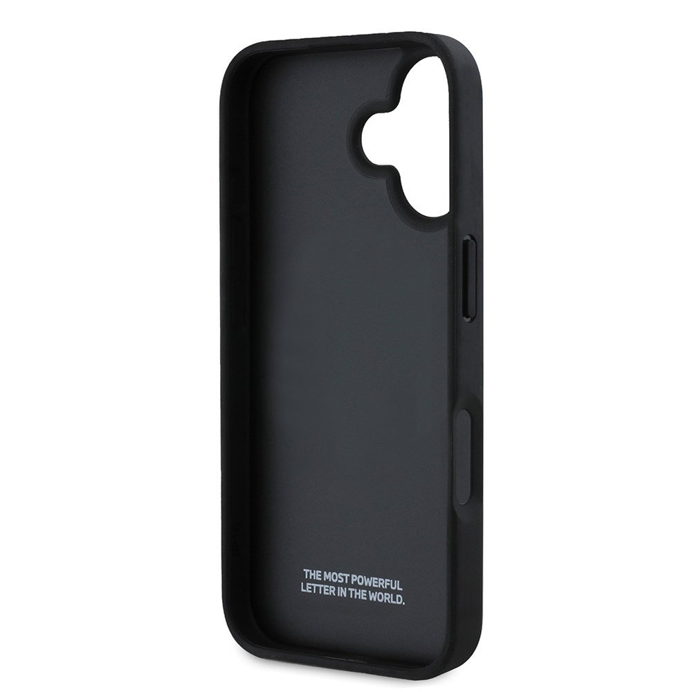 Apple iPhone 16 Kılıf BMW Orjinal Lisanslı Karbon Fiber Tasarımlı ve Metal Logolu PU Deri Kapak