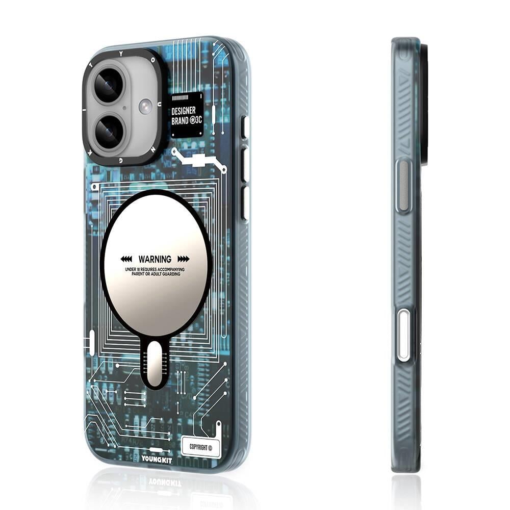 Apple iPhone 16 Kılıf M-safe Şarj Özellikli Youngkit Technology Serisi Kapak