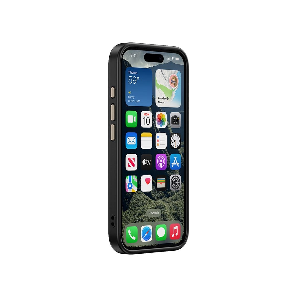 Apple iPhone 16 Kılıf M-safe Şarj Özellikli Karbon Fiber Görünümlü Zore Antina Kapak