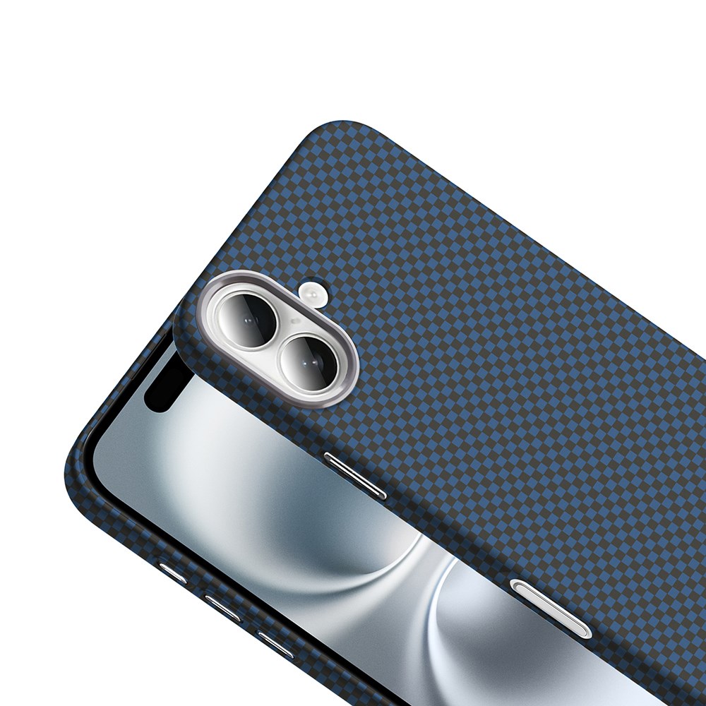 Apple iPhone 16 Kılıf M-safe Şarj Özellikli Karbon Fiber Görünümlü Zore Gros Kapak