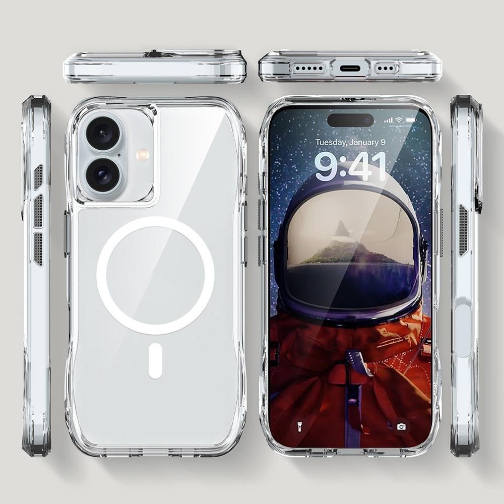 Apple iPhone 16 Kılıf M-safe Şarj Özellikli Airbagli Şeffaf Zore İncek Kapak