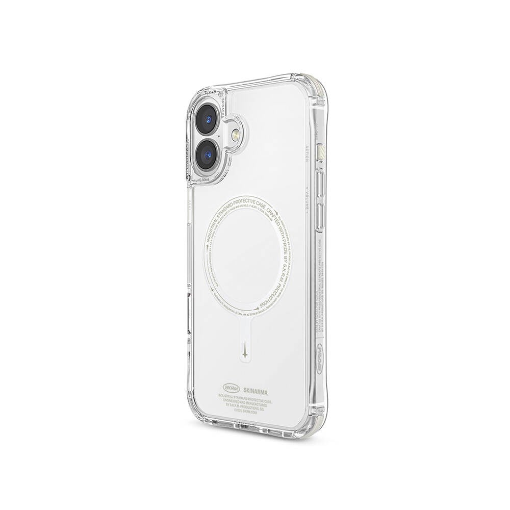 Apple iPhone 16 Kılıf M-safe Şarj Özellikli Koordinat Yazı Desenli Benks Summit Serisi Kapak