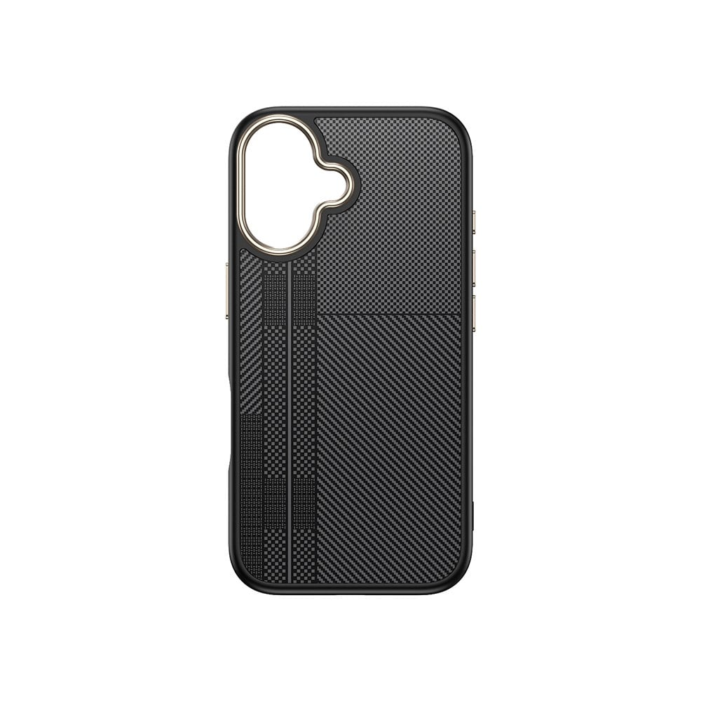 Apple iPhone 16 Kılıf M-safe Şarj Özellikli Karbon Fiber Görünümlü Zore Antina Kapak