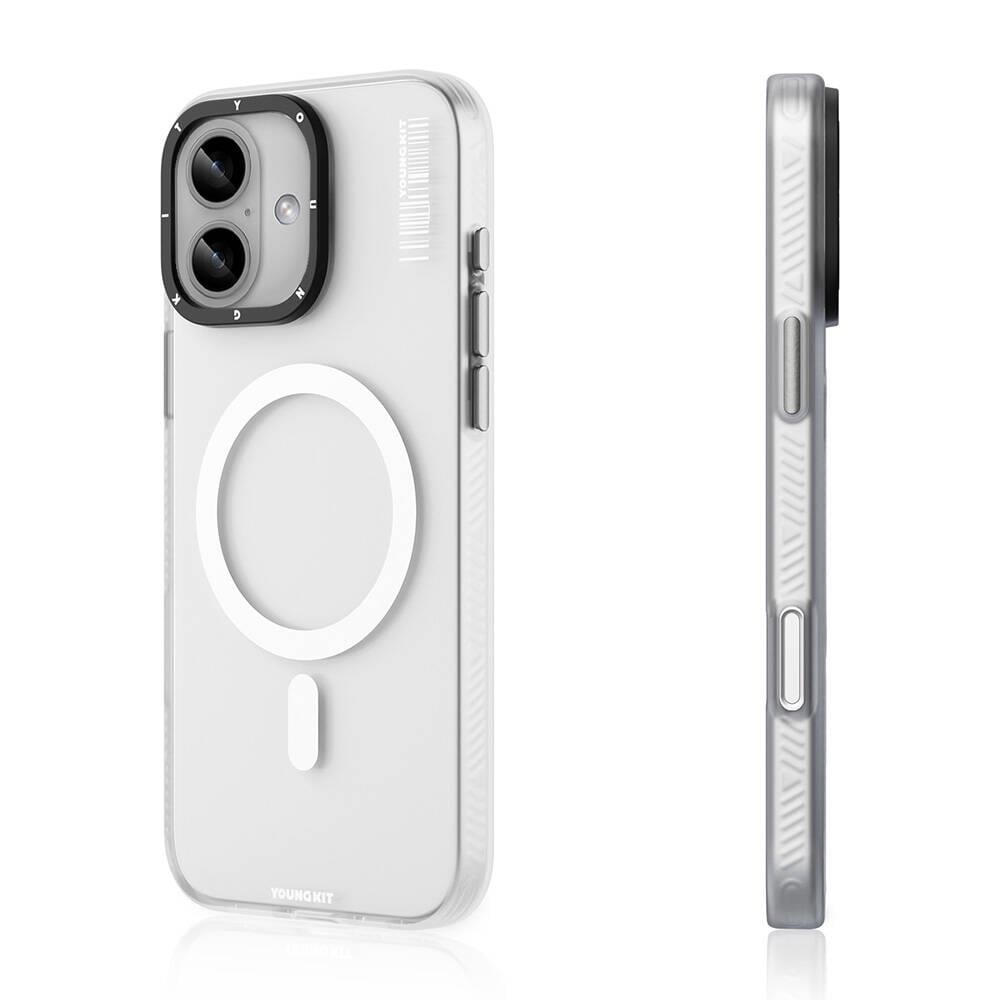 Apple iPhone 16 Kılıf M-safe Şarj Özellikli Youngkit Hidden Sand Serisi Kapak