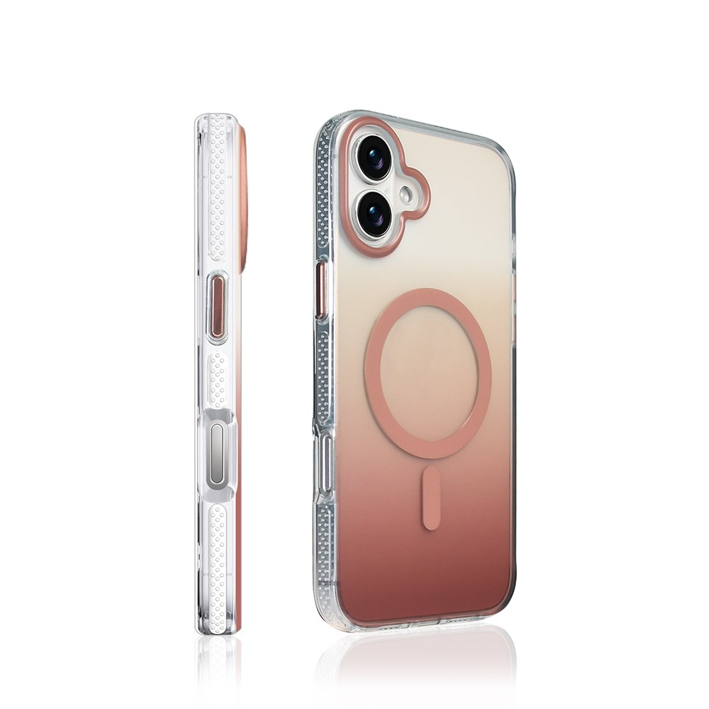 Apple iPhone 16 Kılıf M-safe Şarj Özellikli Transparan Renk Geçişli Zore Toros Kapak