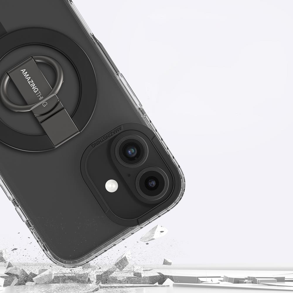 Apple iPhone 16 Kılıf M-safe Şarj Özellikli Yüzük Standlı Amazingthing Titan Pro Serisi Kapak