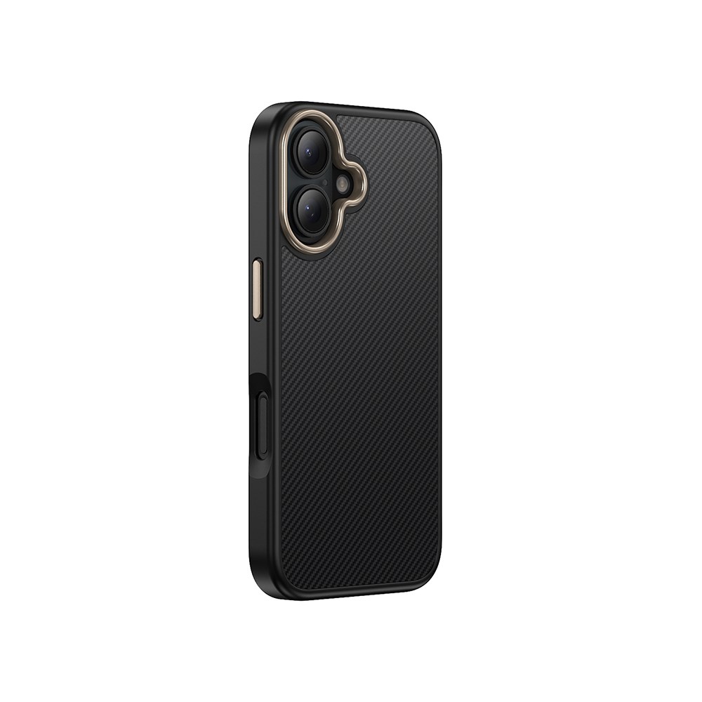 Apple iPhone 16 Kılıf M-safe Şarj Özellikli Karbon Fiber Görünümlü Zore Antina Kapak
