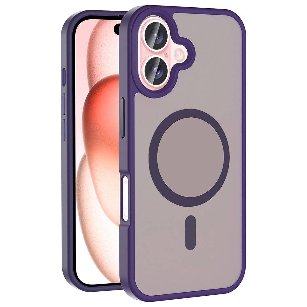 Apple iPhone 16 Kılıf M-safe Şarj Özellikli Karbon Fiber Benks Montage ArmorAir Kevlar Kapak
