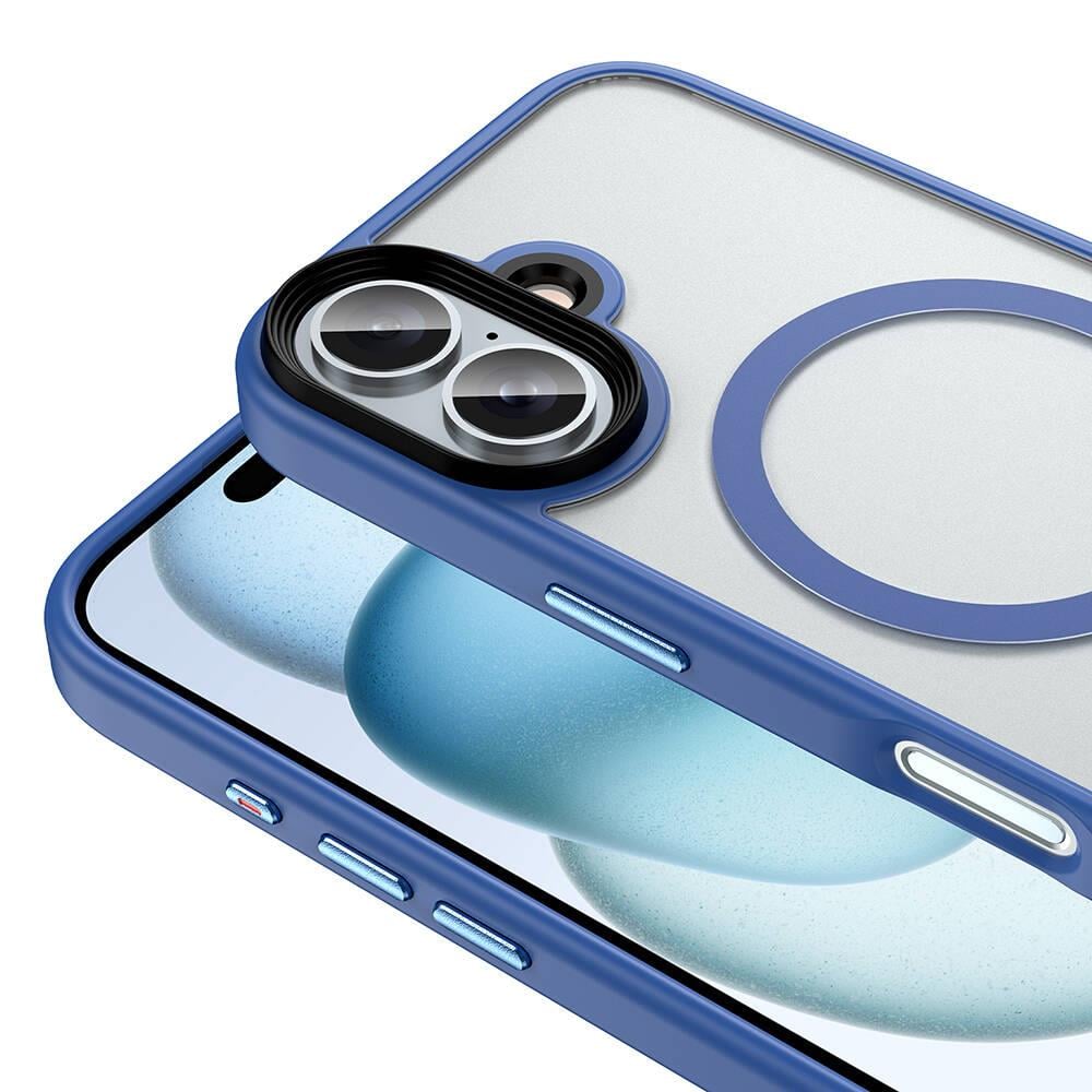 Apple iPhone 16 Kılıf Mat Arka Yüzey Wireless Şarj Özellikli Zore Flet M-safe Kapak
