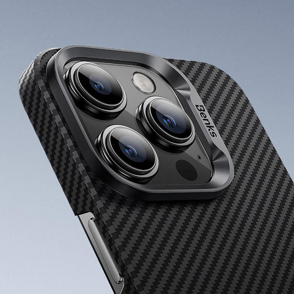 Apple iPhone 16 Plus Kılıf Benks M-safe Şarj Özellikli Magnetik ArmorAir 600D Kevlar Fiber Kapak