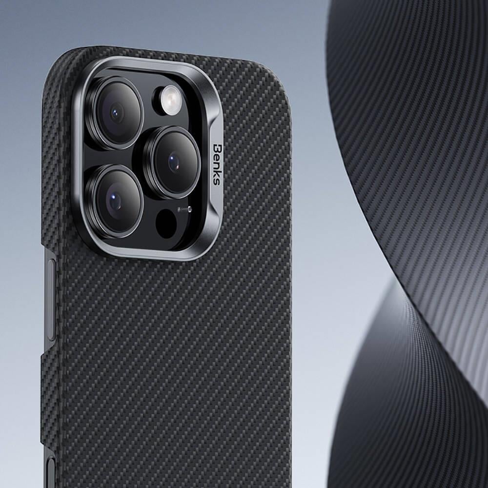 Apple iPhone 16 Plus Kılıf Benks M-safe Şarj Özellikli Magnetik ArmorAir 600D Kevlar Fiber Kapak